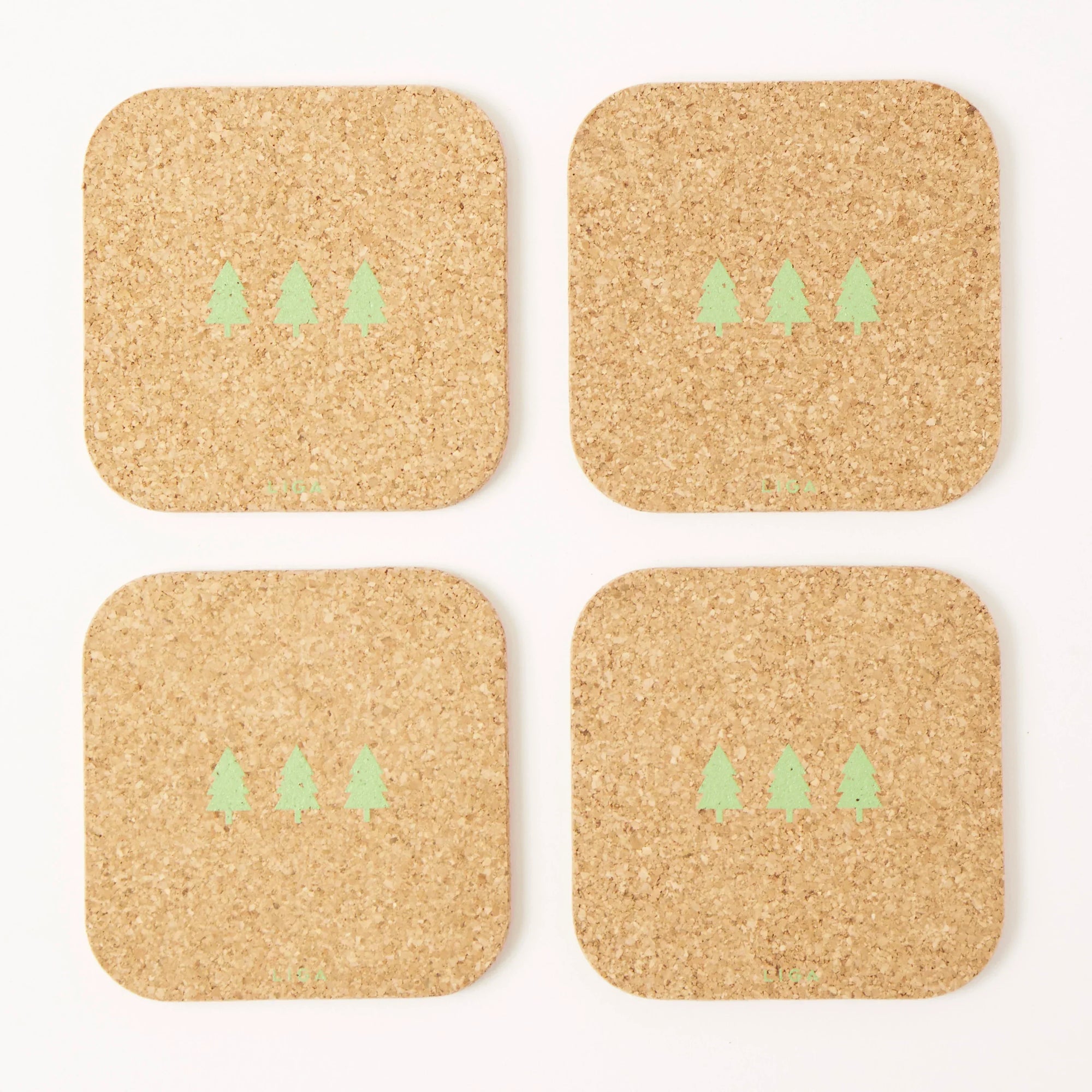 Cork Coasters | Candy Christmas