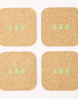 Cork Coasters | Candy Christmas
