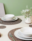 XL Dash Recycled Rubber & Cork Placemats | Round Set of 4