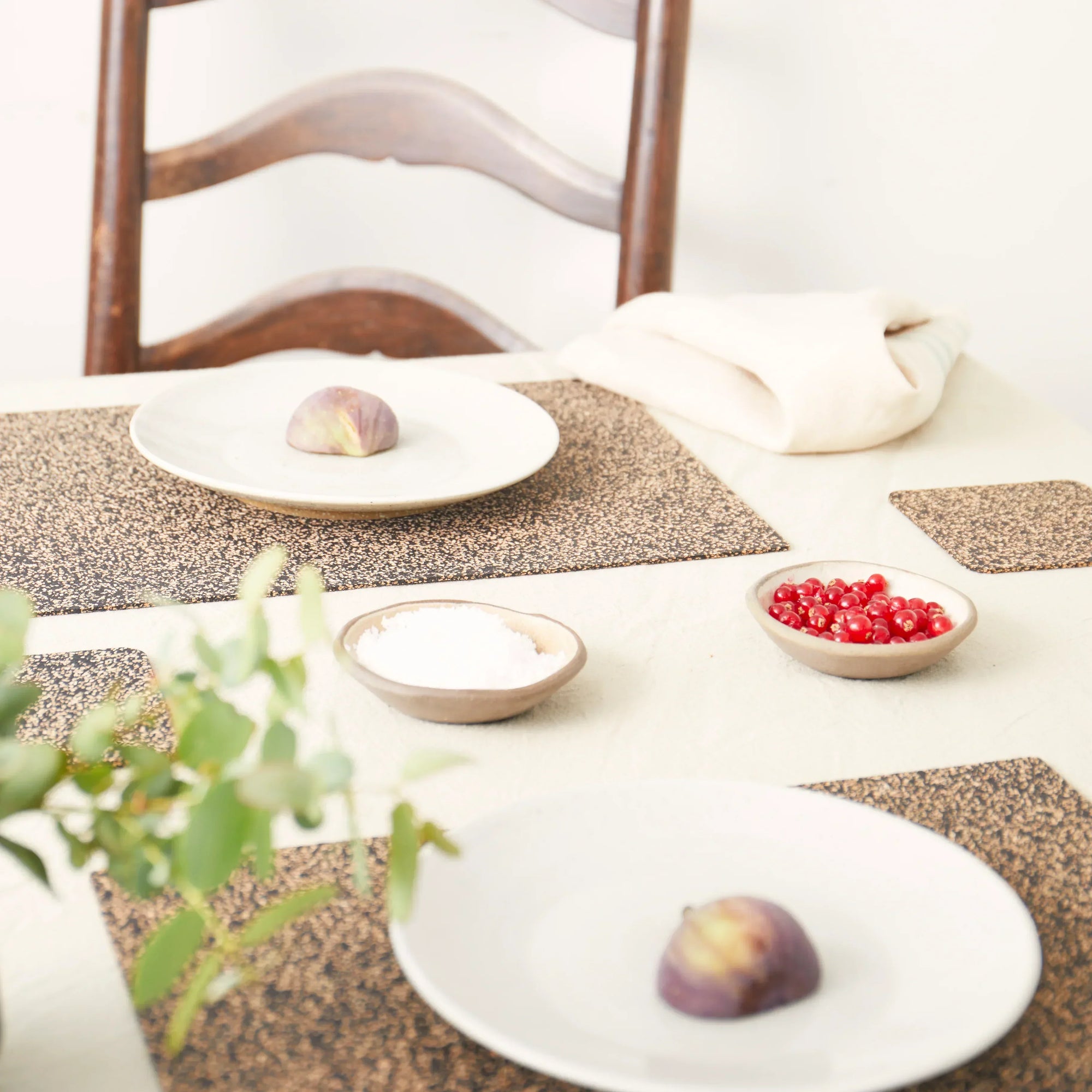 XL Recycled Rubber & Cork Placemats | Rectangle Set of 4