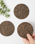 Dash Recycled Rubber & Cork Coasters | Round Set of 4