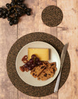 Dash Recycled Rubber & Cork Placemats | Round S/4