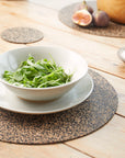 Dash Recycled Rubber & Cork Placemats | Round Set of 4