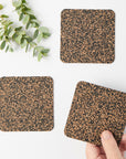 Dash Recycled Rubber & Cork Coasters | Square Set of 4