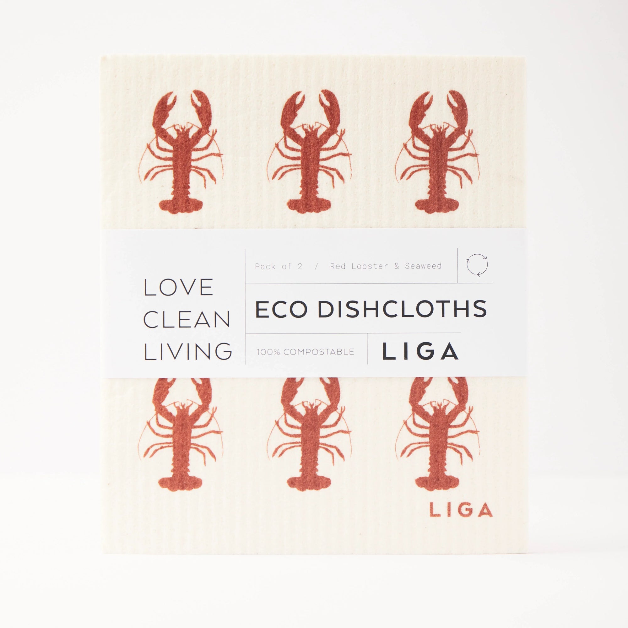 Eco Dishcloths | Red Lobster & Seaweed