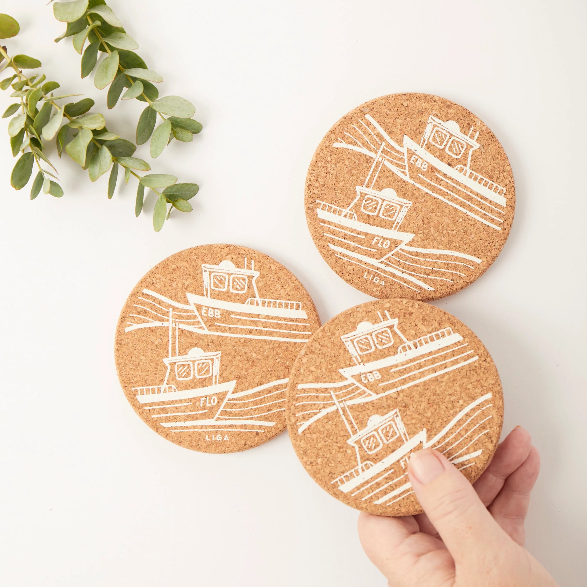 Cork Coasters | Ebb and Flo