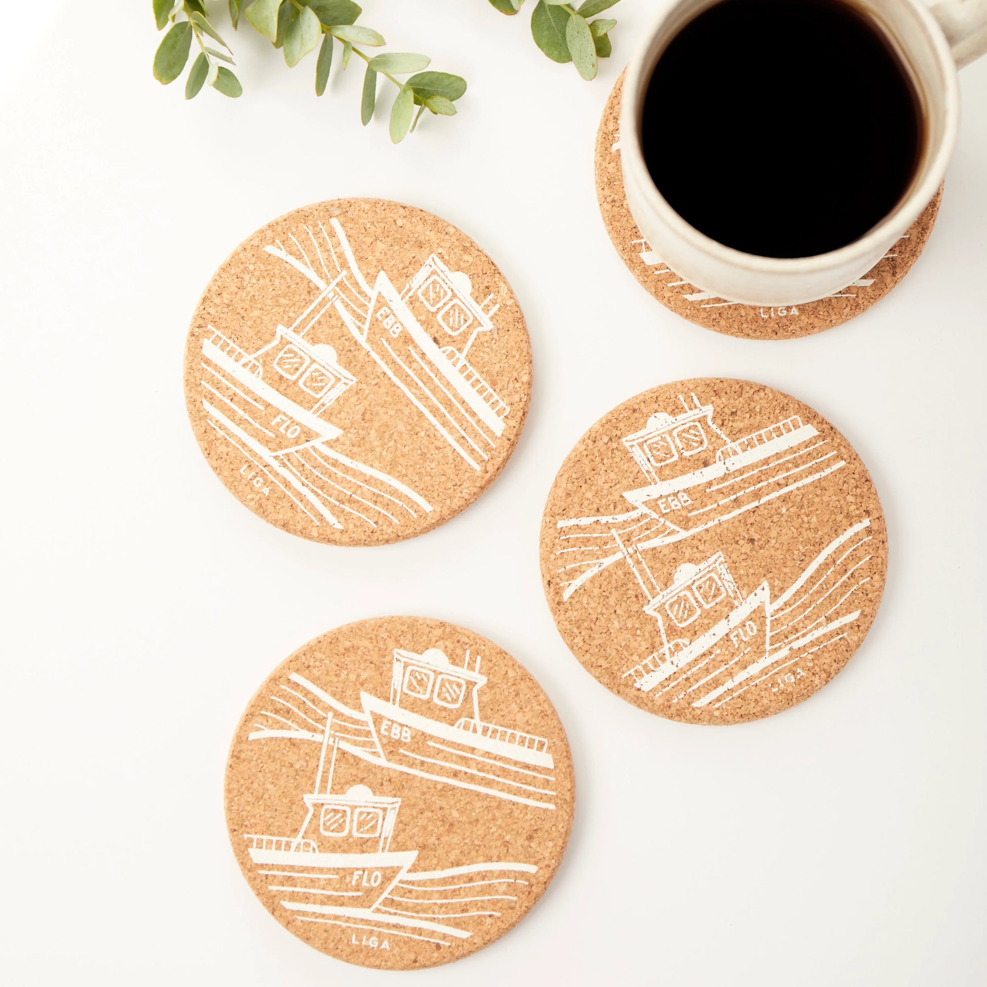 Cork Coasters | Ebb and Flo