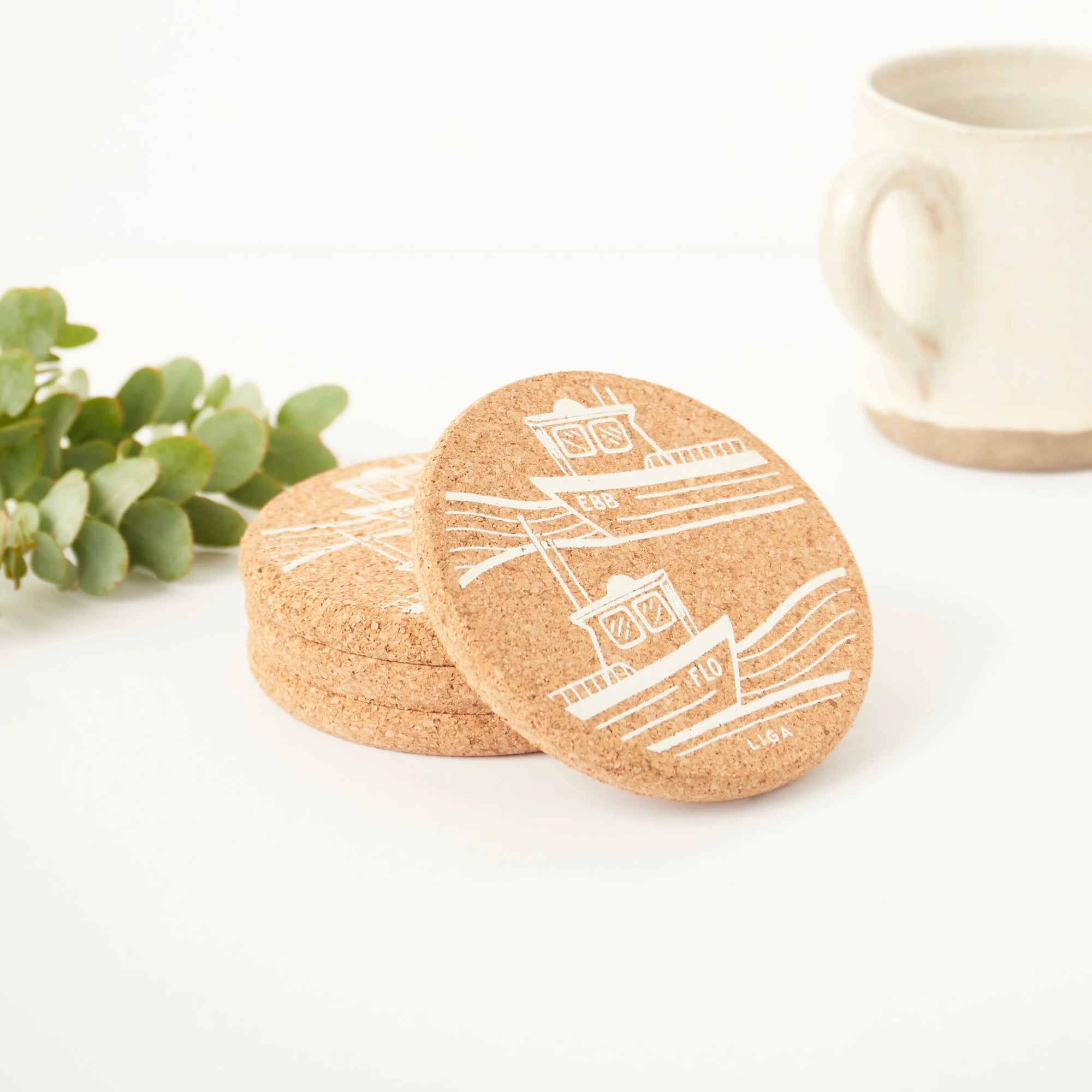 Cork Coasters | Ebb and Flo