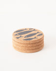 Cork Coasters | Fish Grey