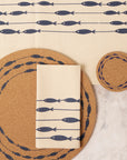 Cork Placemat - Fish on a Line