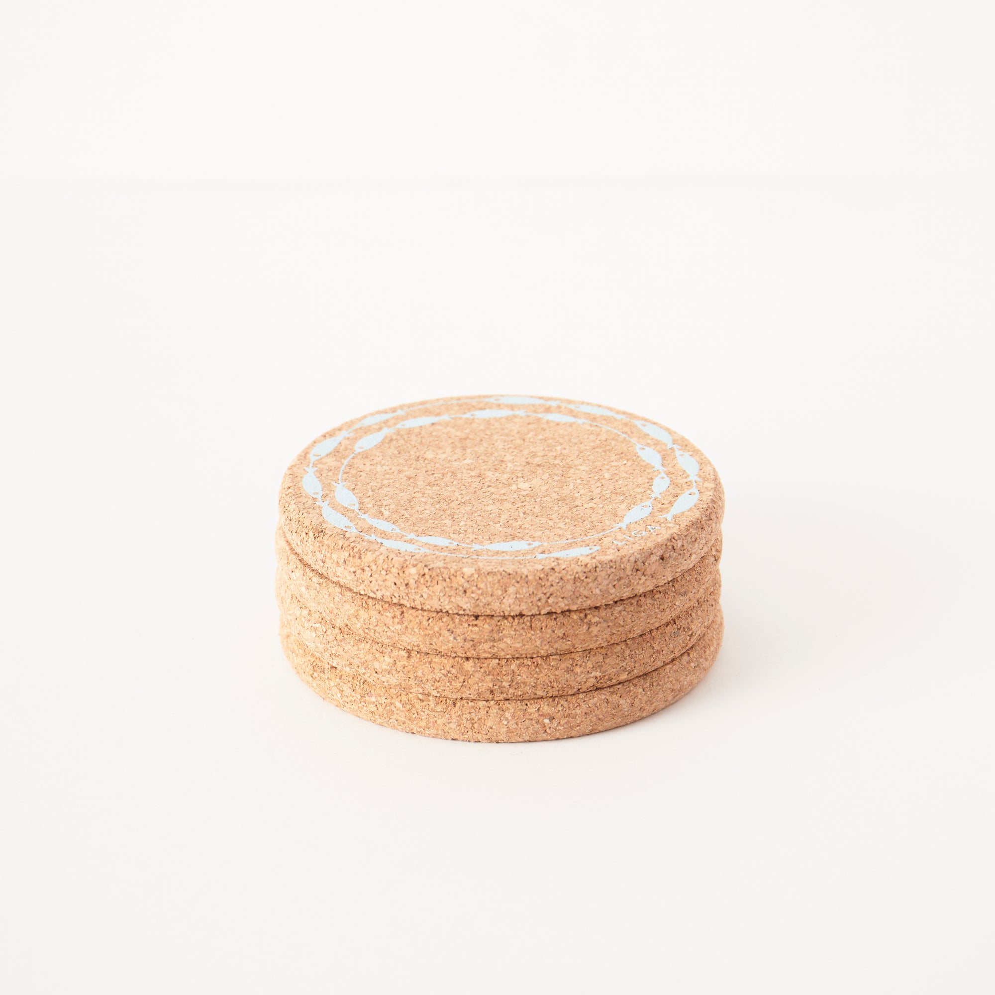 Cork Coasters | Fish On A Line Sky