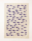 Organic Tea Towel | Fish on a Line Navy