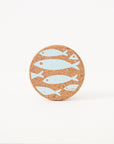 Cork Coasters | Fish Blue
