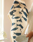 Organic Tea Towel | Fish