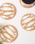 Cork Coasters | Fish White