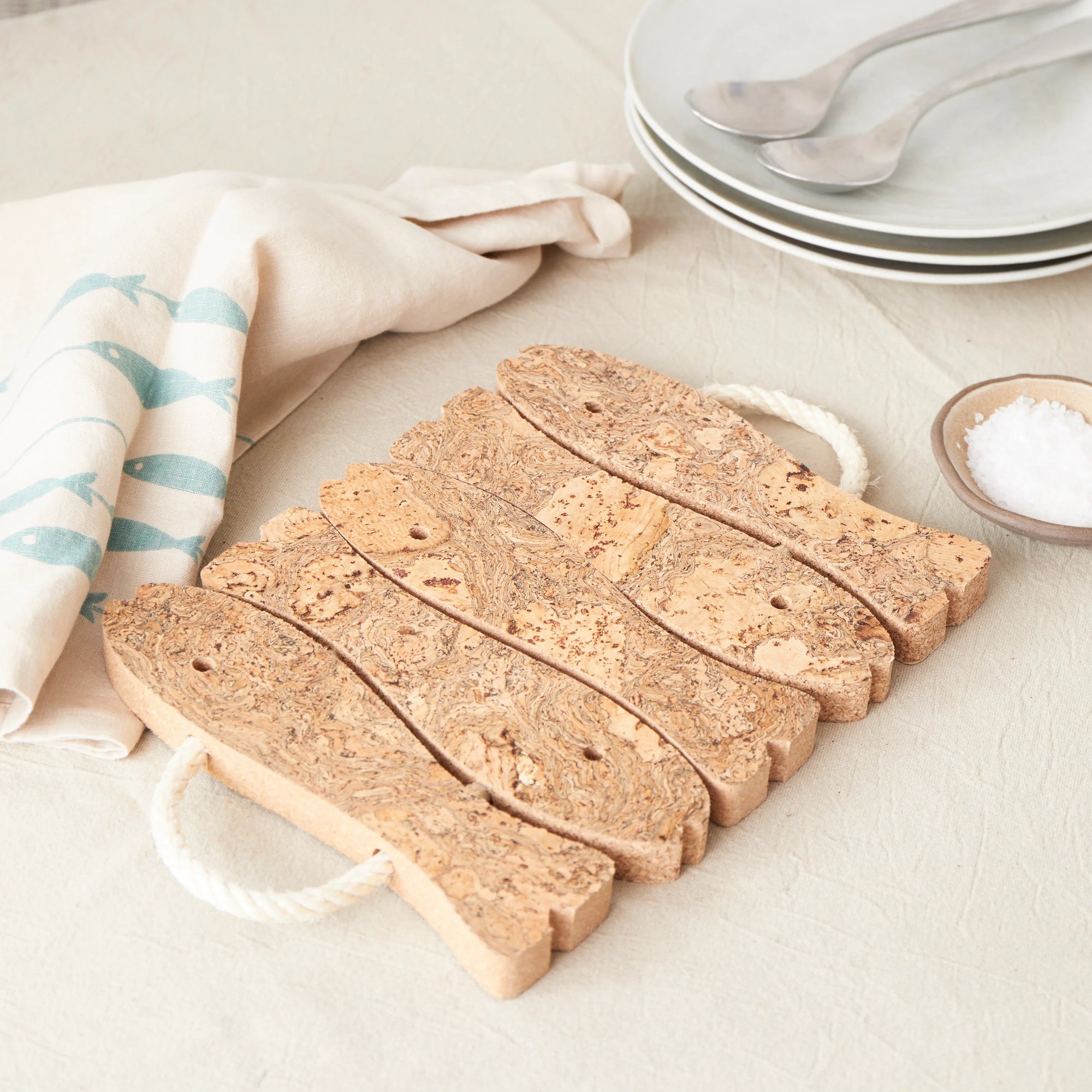 Natural Cork 5 Fish Trivet