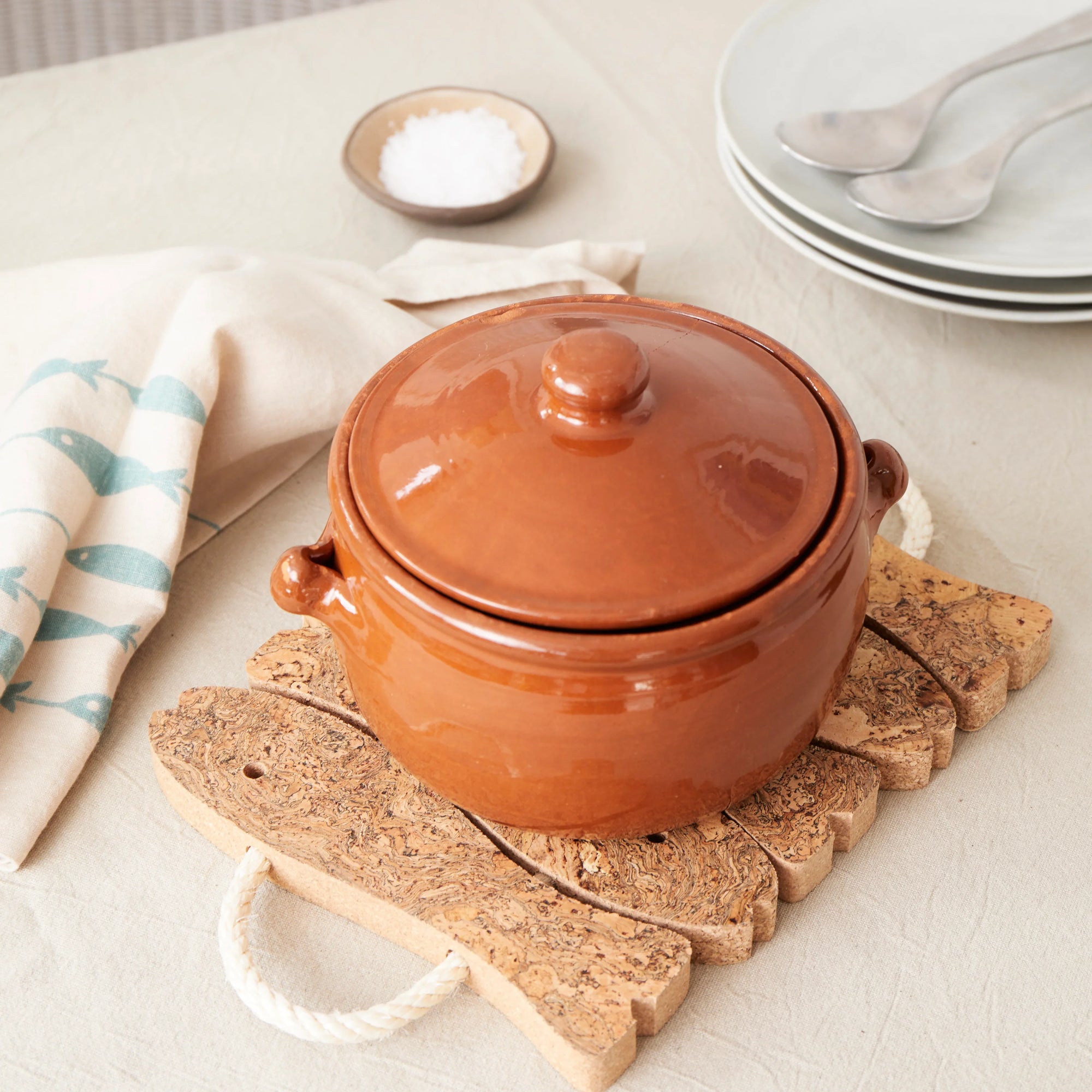Natural Cork 5 Fish Trivet