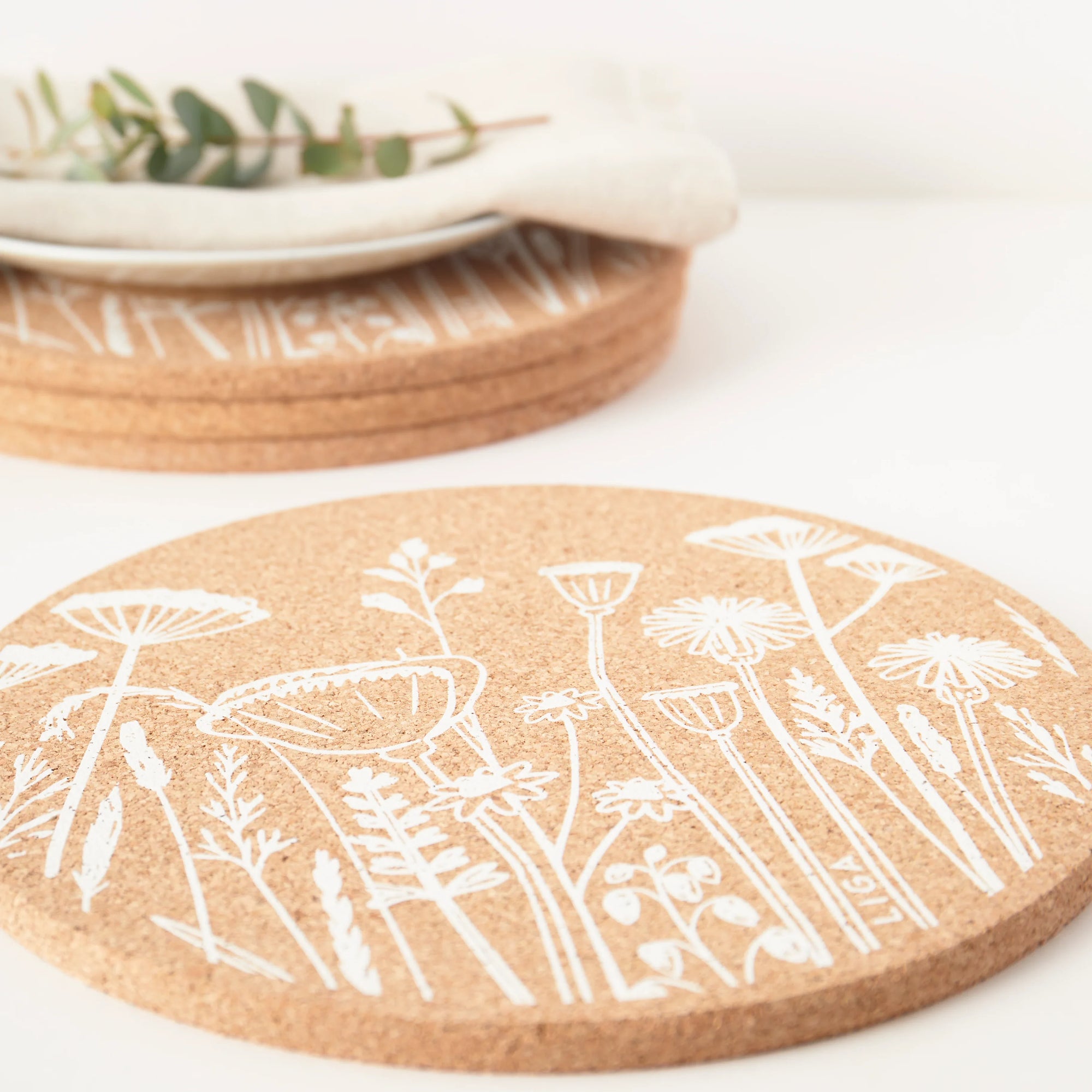 Cork Placemats | Flowers