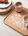 Eco Cork Tray | Flowers