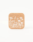 Square Cork Coasters | White Flowers Set of 4