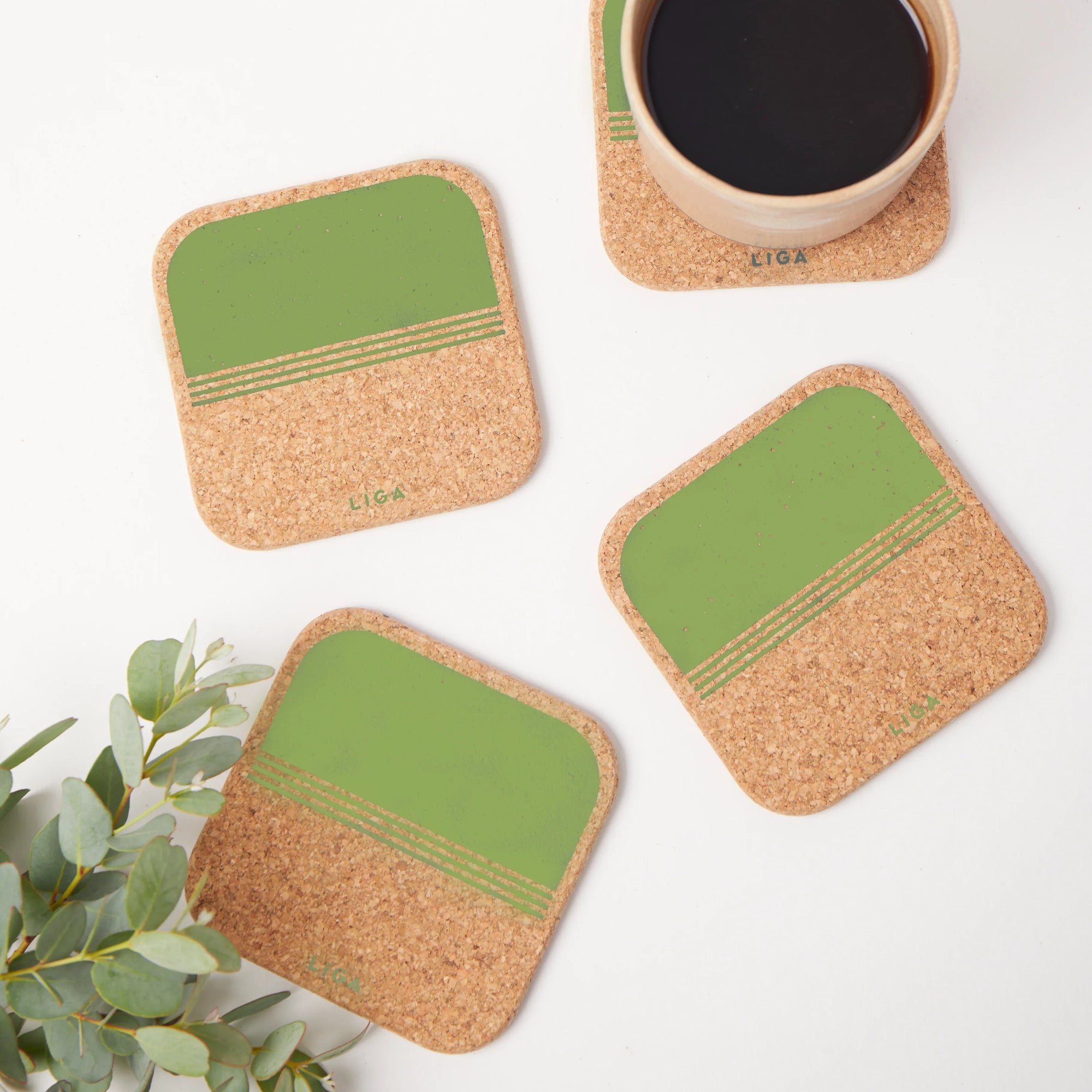 Cork Coasters | Forest Set of 4