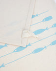 Organic Tea Towel | Fish on a Line