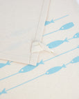 Organic Tea Towel | Fish on a Line