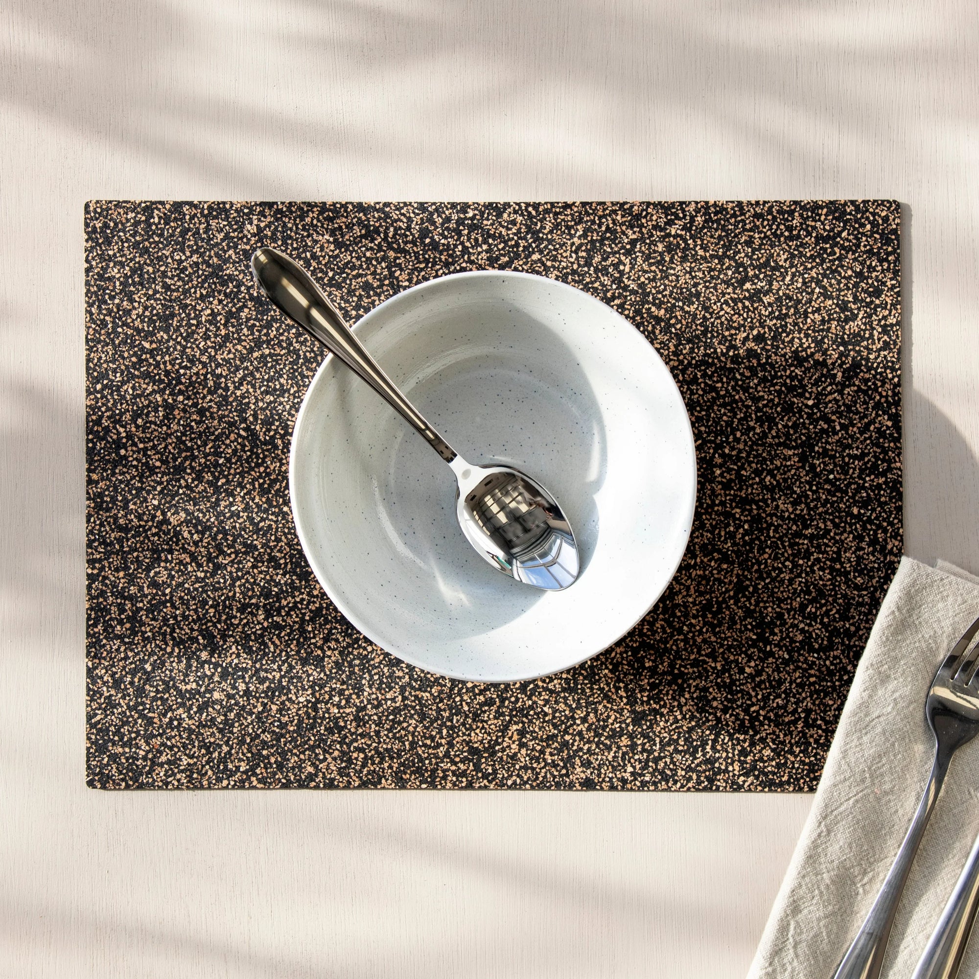 Dash Recycled Rubber & Cork Placemats | Rectangle Set of 8 plus 2 sets of free coasters