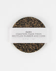 Dash Recycled Rubber & Cork Coasters | Round Set of 4