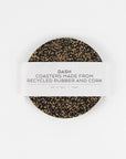 Dash Recycled Rubber & Cork Coasters | Round Set of 4