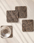 Dash Recycled Rubber & Cork Coasters | Square Set of 4