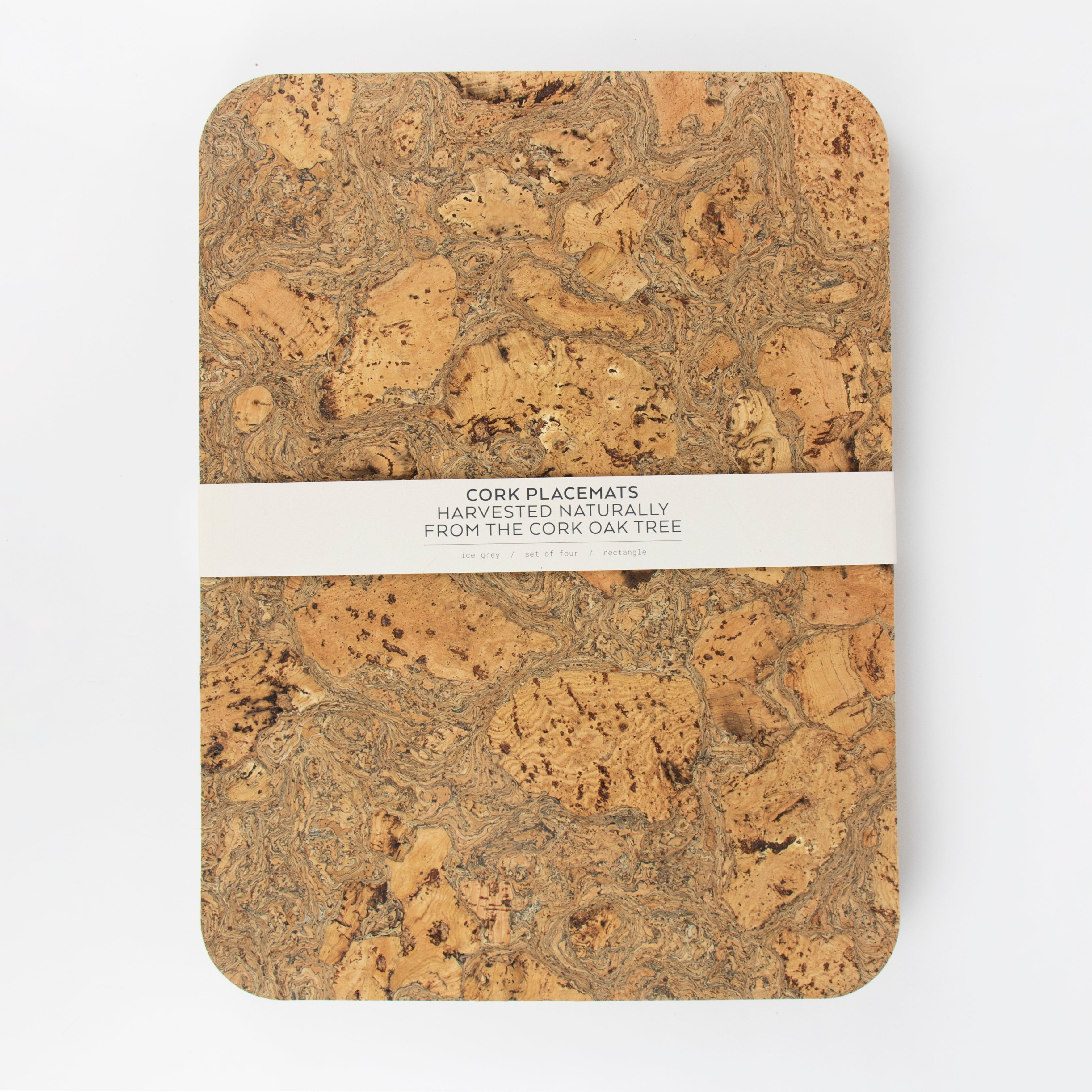 Square cork coasters 100x100mm - 6 stk. - Cork placemats and