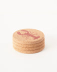 Cork Coasters | Lobster Red