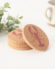 Cork Coasters | Lobster Red