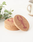 Cork Coasters | Lobster Red