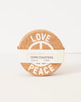 Cork Coasters | Love & Peace