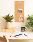 Cork Memo Board - Love & Peace