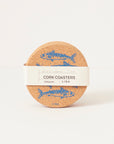 Cork Coasters | Mackerel Blue