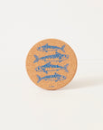 Cork Coasters | Mackerel Blue