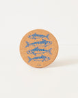Cork Coasters | Mackerel Blue