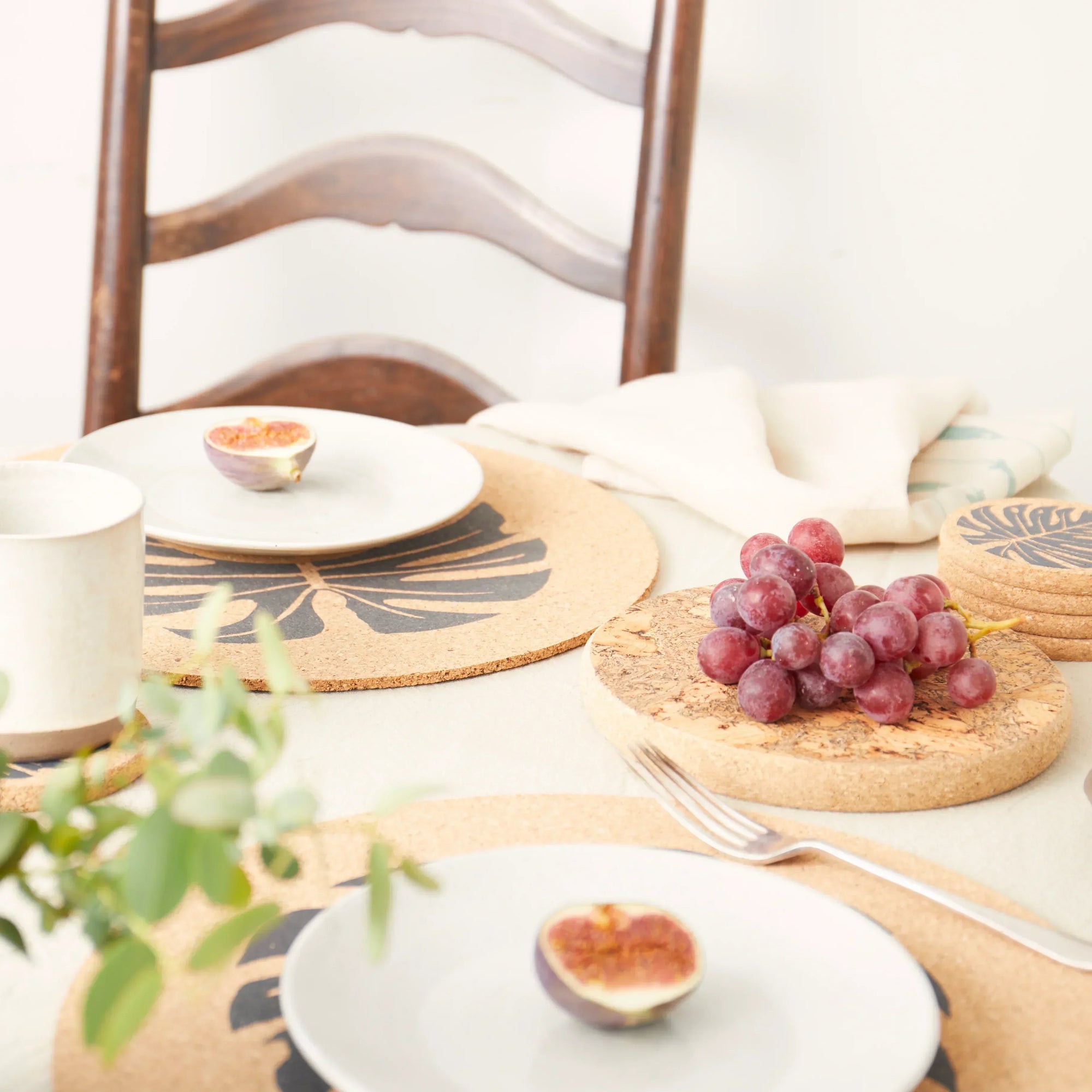Cork Coasters | Monstera