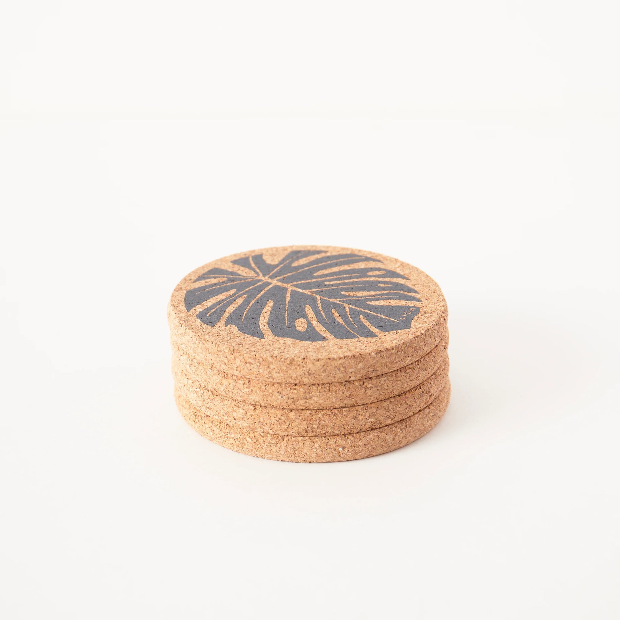 Cork Coasters | Monstera