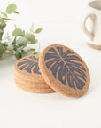 Cork Coasters | Monstera