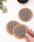 Cork Coasters | Monstera