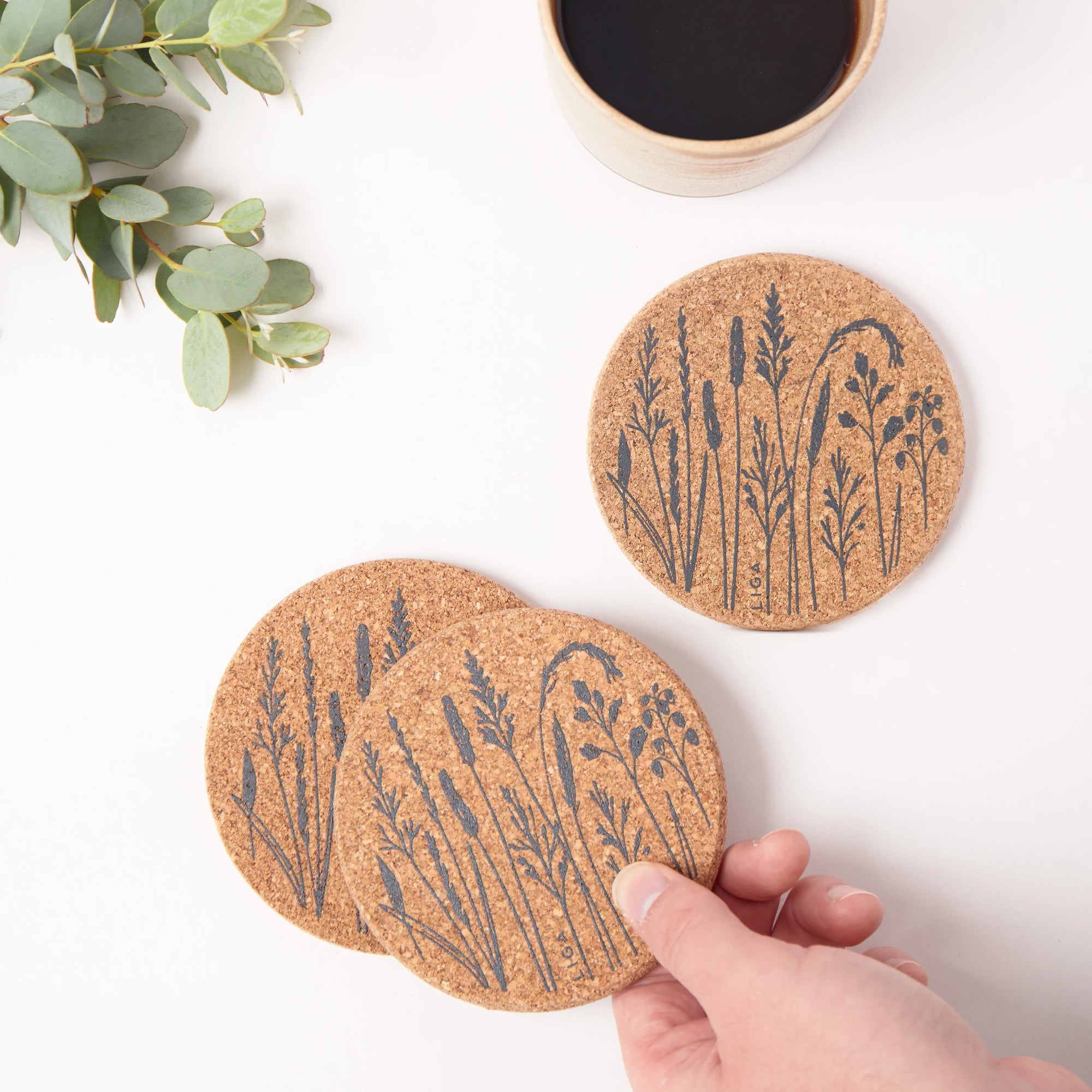 Cork Coasters | Native Grasses