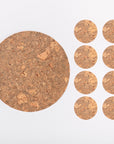 Natural Cork Placemats & Coasters | Round Set of 8