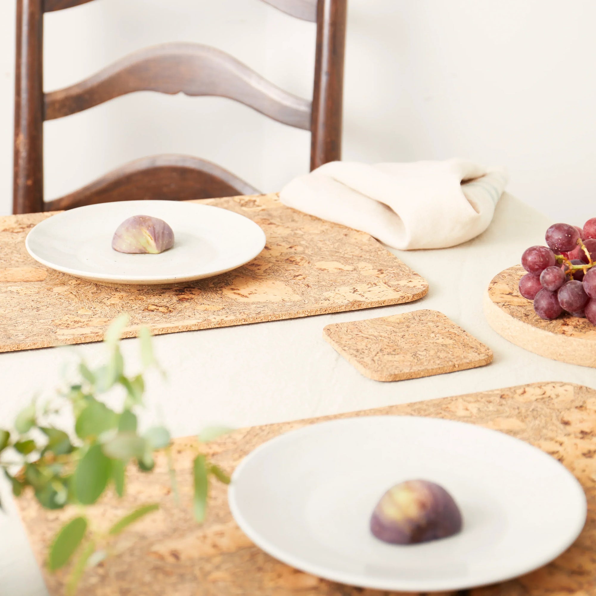 Natural Cork Coasters | Square Set of 4