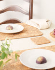 Natural Cork Placemats | Rectangle Set of 4
