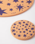 Cork Coaster - Stars Navy