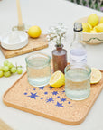 Eco Cork Tray | Stars Navy